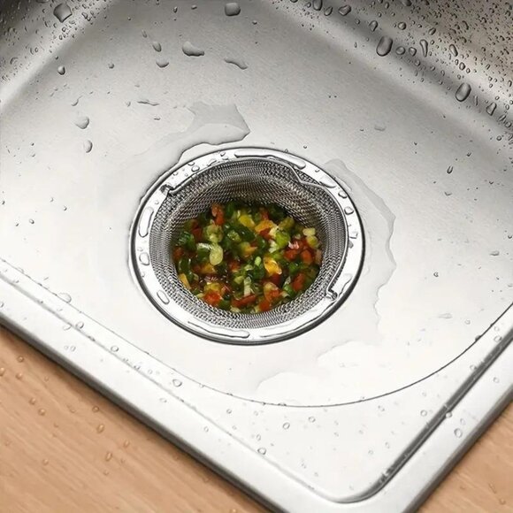 New 1pc Stainless Steel Kitchen Sink Strainer - Picture 5 of 5